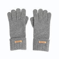 Women's Knitted Cashmere Touchscreen Gloves with Wrist Protection for Winter