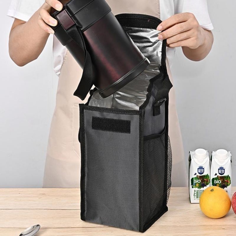 Insulated Lunch Bag with Thickened Aluminum Foil Lining, Large Capacity Portable Bento Tote for Work and Travel