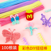 Macaron Color Chenille Stem DIY Craft Kit for Flower Bouquets and Crafts