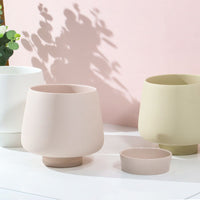 Nordic Ins Style Ceramic Planter Pot with Saucer for Succulents and Home Decor