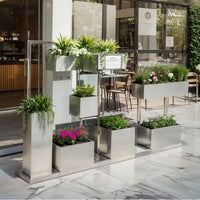 Metal Planter Box Divider for Indoor and Outdoor Use, Customizable Sizes and Colors