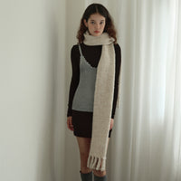 Chunky Knit Loop Scarf for Women, Soft Blended Yarn Neck Warmer