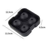 Food-Grade Ice Ball Mold with Lid, Easy Release Large Sphere Ice Cube Tray for Whiskey & Cocktails