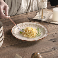 European Retro Embossed Ceramic Dinnerware Set