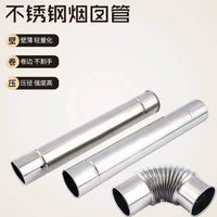Stainless Steel Flue Pipe for Wood Stoves and Heaters, 6-7cm Diameter