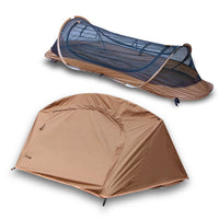 Outdoor Camping Single Person Tactical Tent Rainproof Foldable Cot Sunshade Travel Wild Camping Supplies