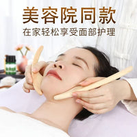 Japanese Cypress Wood Body and Face Sculpting Massage Stick for Gua Sha and Acupressure