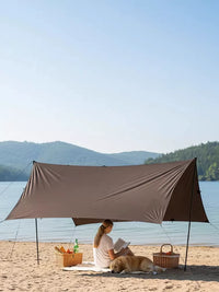 Ultralight 20D Nylon Camping Tarp with Multiple Guy Points for Hiking and Outdoor Shelter