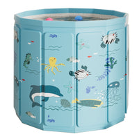 Foldable Portable Bathtub for Adults and Kids - Inflatable Cushion, Drain Pipe, Storage Bag, and Insulation Cover