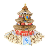 3D Wooden Puzzle Ancient Architecture Model DIY Assembly Educational Toy Ornament