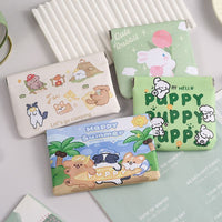Cute Printed Cosmetic Bag Portable Lipstick Storage Pouch Earphone Cable Organizer Automatic Closure