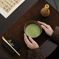 Handmade Retro Ceramic Matcha Bowl Set with Whisk Stand for Japanese Tea Ceremony