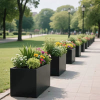 Outdoor Stainless Steel Planter Box Garden Patio Divider Raised Bed