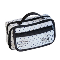 Minimalist Japanese-Style Polka Dot Ita Bag Pencil Case with Large Capacity