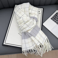2025 New Korean Style Plaid Scarf for Autumn/Winter, Warm Neck Wrap for Students and Couples