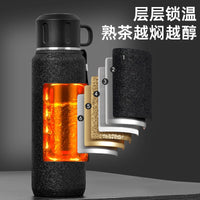 Large Capacity 316 Stainless Steel Insulated Water Bottle with Tea Infuser for Travel and Sports