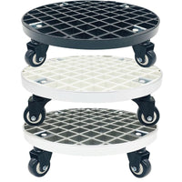 Heavy-Duty Outdoor Planter Caddy with Universal Wheels, Thickened Resin Rolling Plant Stand Base