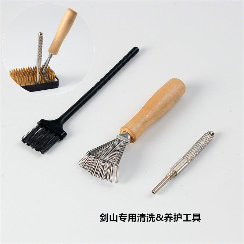 Kenzan Cleaner and Straightener Tool Set for Ikebana Floral Arrangement