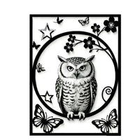 Owl Silhouette Metal Wall Art Decor for Living Room Bedroom