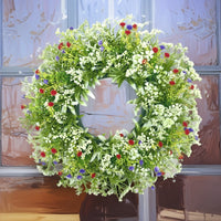 Artificial Gypsophila Wreath for Christmas, Thanksgiving, Autumn Weddings, and Home Decor
