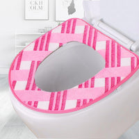 Plush Adhesive Toilet Seat Cover Cushion for U/V-shaped Toilets, Thickened and Comfortable for All Seasons