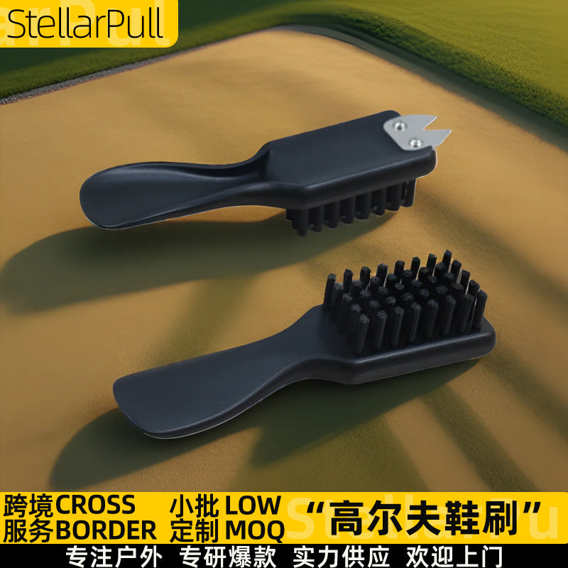 Golf Shoe Brush Club Cleaner Plastic Bristle Single-Sided Multi-functional Cleaning Brush Golf Accessories