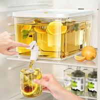 Cold Water Pitcher with Faucet for Home Refrigerator, Large Capacity Juice Fruit Tea Beverage Dispenser, Food Grade