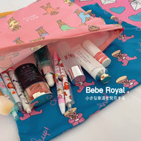 Korean Ins Cartoon Bear Portable Cosmetic Travel Pouch