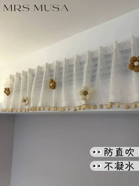 Central Air Conditioner Draft Shield for Babies and Pregnant Women, Anti-Direct Wind Curtain, Decorative Dust Cover, Magic Tape No-Drill Installation