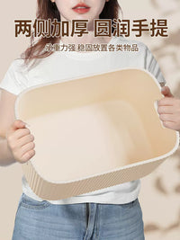 Desktop Storage Bins Rectangular Plastic Organizer Baskets for Cosmetics Snacks Toys