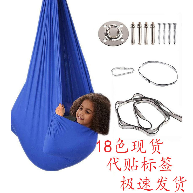 Indoor Sensory Swing Hammock for Kids, Outdoor Hanging Chair with Accessories for Yard and Patio