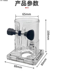 Router Straight Guide Base with Transparent Cover for Woodworking Engraving Machine