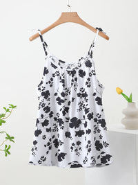 Women's Cotton Rayon Sleeveless Tank Top with Print, Loose Fit, Plus Size, Summer Sleepwear