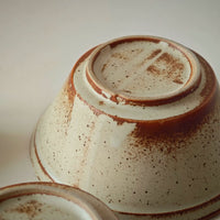 Wanzao Izan Pottery Japanese Wabi-Sabi Style Mountain Dove Glaze Hand-Brushed Small Dessert Bowl