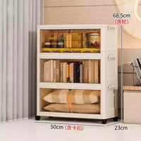Drawer Storage Cabinet with Wheels, Plastic Toy Organizer, Bedside Table