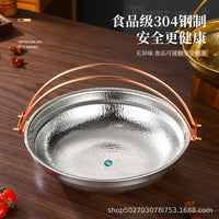 Thickened 304 Stainless Steel Sukiyaki Pot for Induction Cooker and Cassette Stove