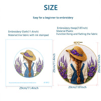 DIY Embroidery Kit for Beginners - Floral Sea Girl Design