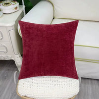 Solid Color Plush Throw Pillow with Core for Sofa Car Home Decor