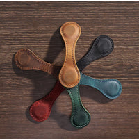 Vintage Crazy Horse Leather Magnetic Bookmark