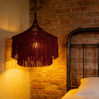 Bohemian Macrame Woven Lampshade Tapestry for Pendant Light Decor