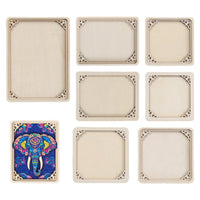 DIY Wooden Refrigerator Magnet Blanks for Embroidery & Crafts - 10-Pack