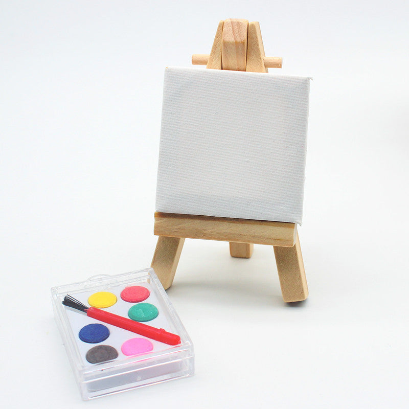 Dollhouse Miniature Art Gallery Painting Easel Set with Paint Box