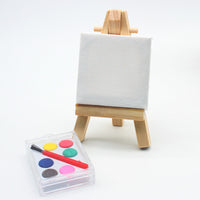 Dollhouse Miniature Art Gallery Painting Easel Set with Paint Box