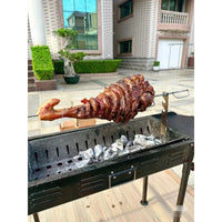 Stainless Steel Charcoal Grill for Lamb Roasts, Chicken, and Ribs - Indoor/Outdoor Use
