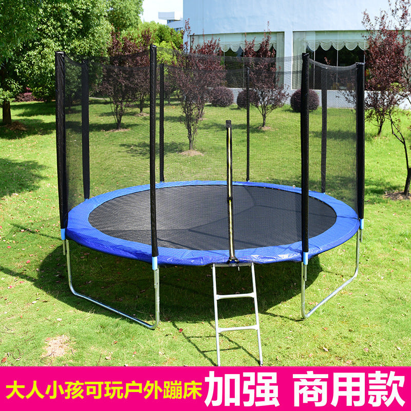 Outdoor and Indoor Trampoline for Kids and Adults with Safety Enclosure Net - Large Round Recreational Bouncer