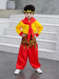 Kids Monkey King Costume Set for Halloween Cosplay & Stage Performance