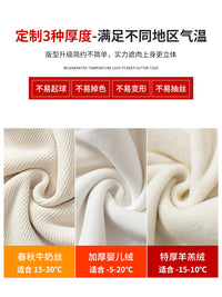 Women's Lambswool Corduroy Wide-Leg Pants - Thin & Thickened Straight-Leg Trousers