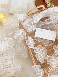 Floral Textured Mesh Lace Fabric for DIY Apparel and Wedding Dresses