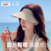 UV Protection Sun Visor with Extended Brim and Breathable Mesh for Outdoor Activities