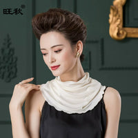 Silk Neck Gaiter with Ear Loops, Sun Protection Face Mask, Thin Mulberry Silk Neck Cover for Summer